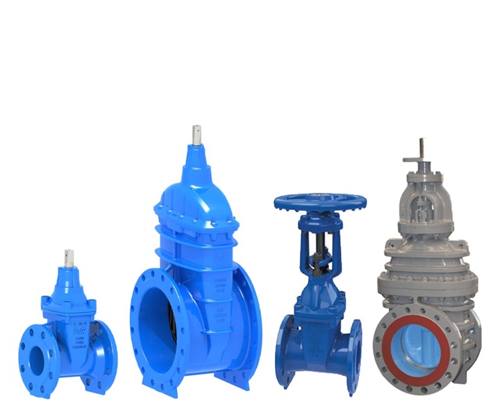 Gate valves for wastewater