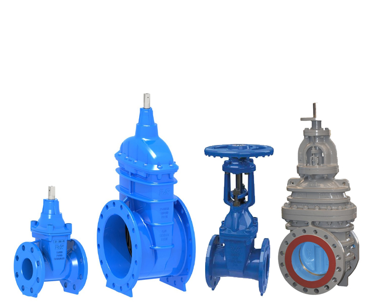 Gate valves for wastewater